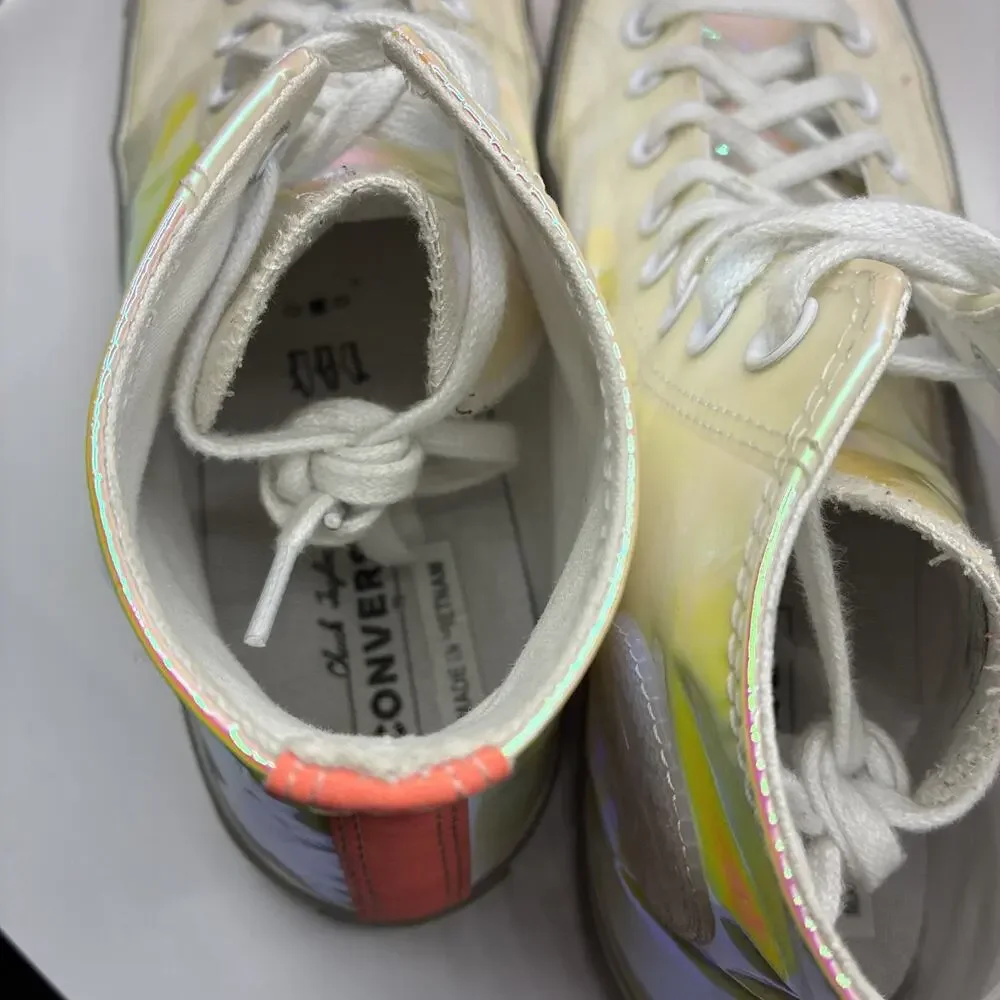 Converse All Star Chuck 70 Hi Iridescent High Top Lace Up Sneakers M11 W13 - Picture 5 of 7